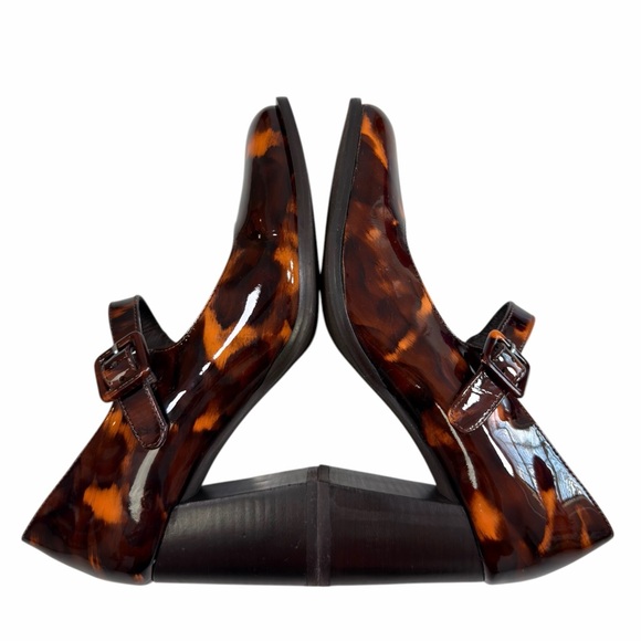 Seychelles Play Pretend Tortoise Brown Patent Mary Jane Pumps Size 8M - Picture 8 of 16